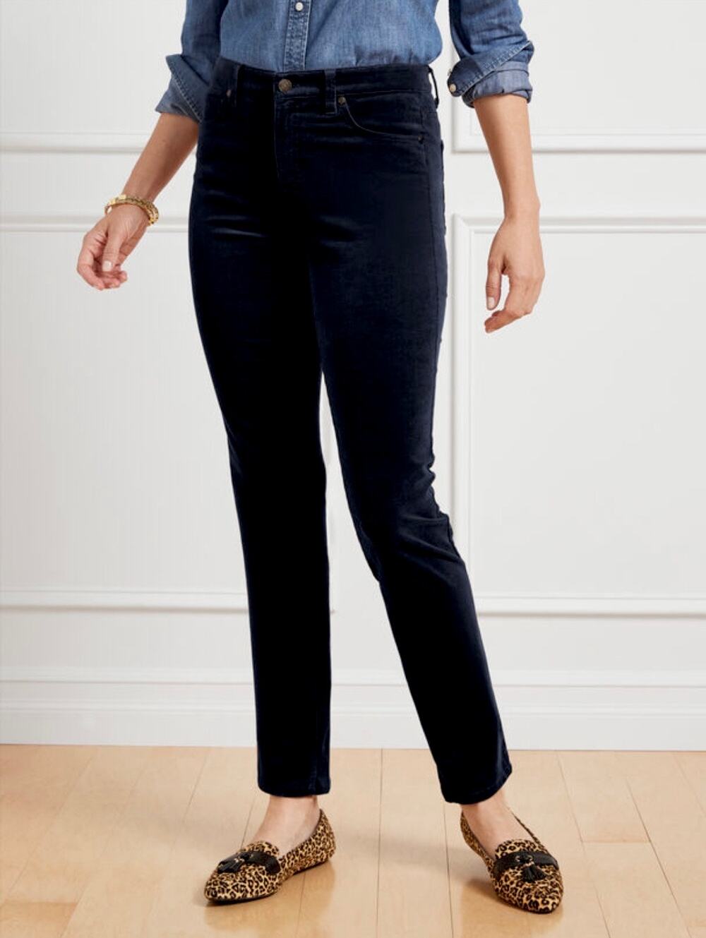 Talbots Black Corduroy Ankle Jegging Jeans